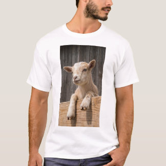 Smiling Baby Goat Rustic Farmhouse Wall Art Canvas T-Shirt