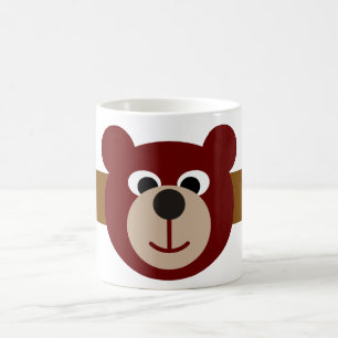 Smiling Bear brown stripe Coffee Mug
