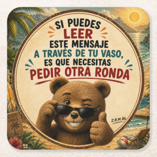 Smiling bear coaster