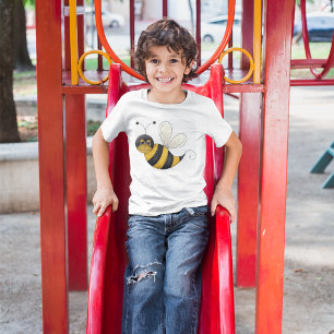 Smiling Bee Fun Bumblebee Character T-Shirt