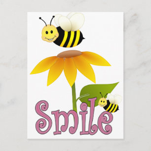 Smiling Bee Postcard