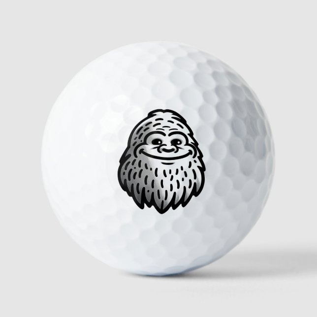 Smiling Bigfoot - Sasquatch Sighting Golf Balls (Front)