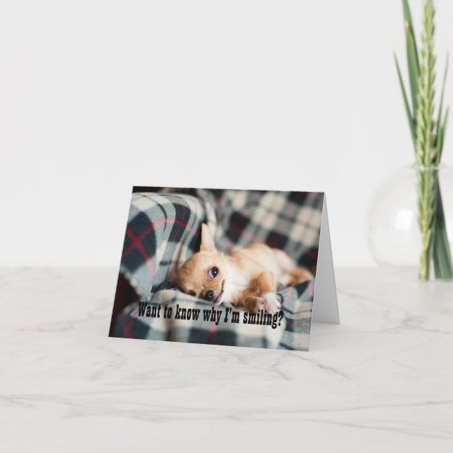 Smiling Birthday Pup Card (Front)