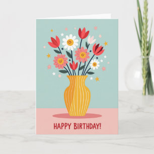 Smiling Blooms Birthday Card