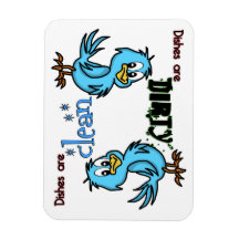 Smiling Blue Bird Rectangle Dishwasher Magnet