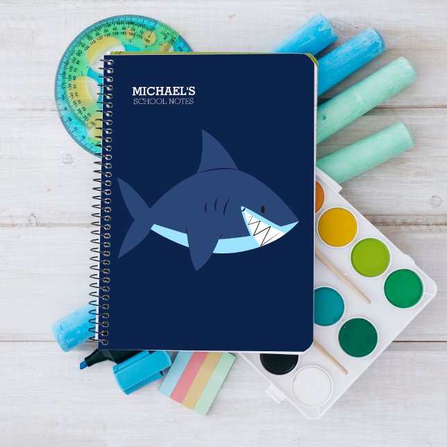 Smiling Blue Shark Spiral Notebook (Creator Uploaded)