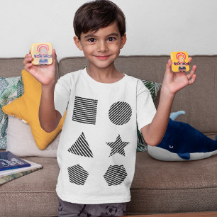 Smiling Boy Playing Shapes T-Shirt