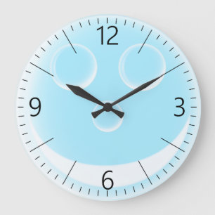 Smiling bubble large clock