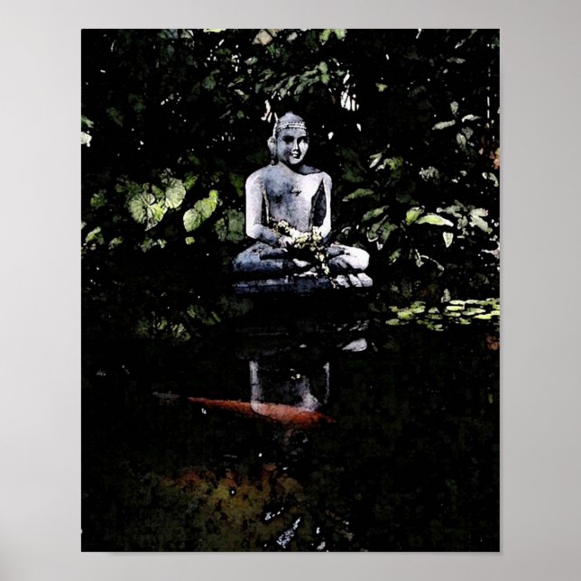 Smiling Buddha and Koi Poster (Front)
