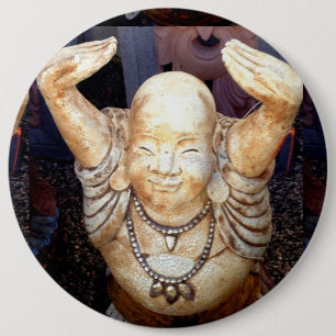 smiling buddha button