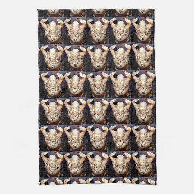 smiling buddha pattern towel (Vertical)