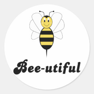 Smiling Bumble Bee Bee-utiful Sticker
