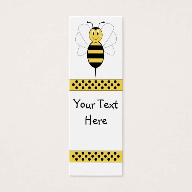 Smiling Bumble Bee Bookmark (Front)