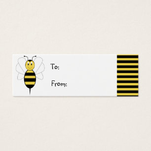 Smiling Bumble Bee Gift Tag