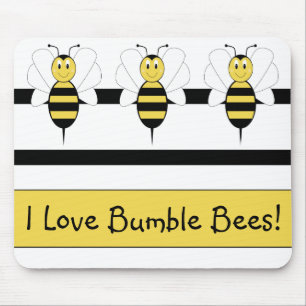 Smiling Bumble Bee Mousepad