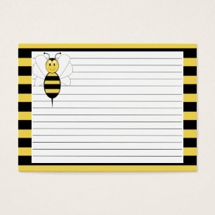 Smiling Bumble Bee Recipe Card
