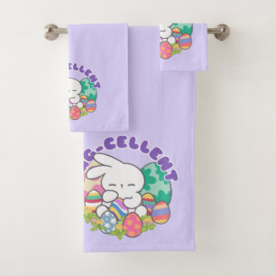 Smiling Bunny & Easter Eggs - Egg-cellent Spring Bath Towel Set