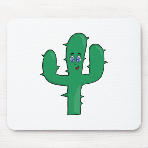 Smiling Cactus Mouse Pad