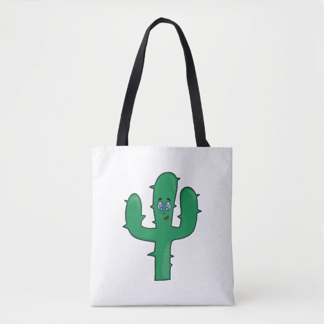 Smiling Cactus Tote Bag (Front)
