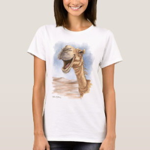 Smiling Camel Watercolor Cartoon T-Shirt