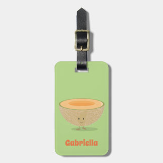 Smiling Cantaloupe Drawing | Luggage Tag