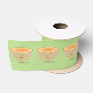 Smiling Cantaloupe Satin Ribbon
