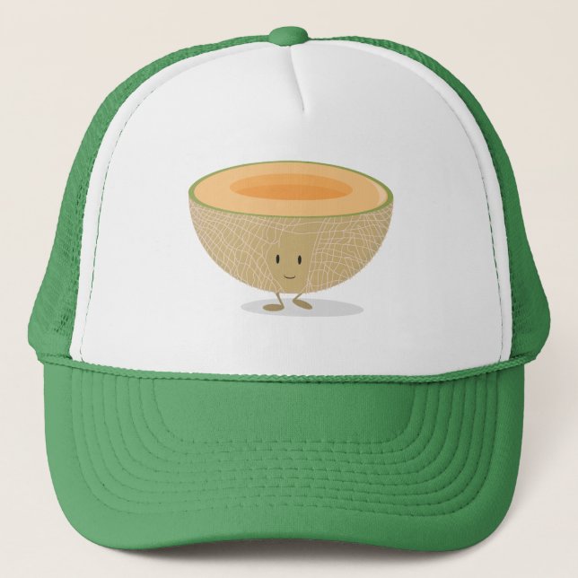 Smiling Cantaloupe Trucker Hat (Front)