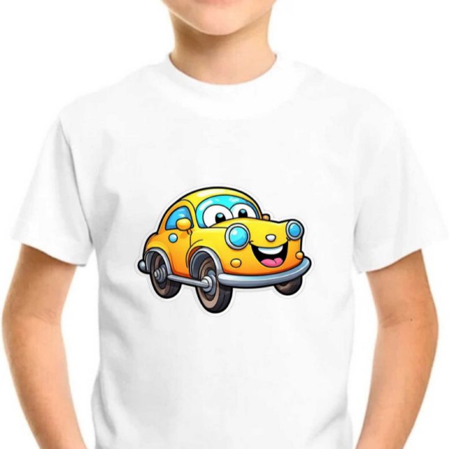 Smiling Car Print Modern Cute Kids  Baby T-Shirt (Creator Uploaded)