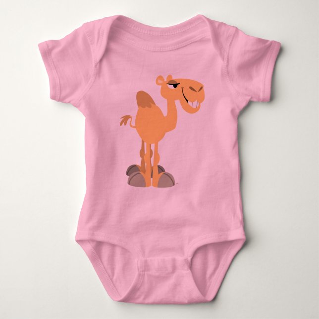 Smiling Cartoon Camel Baby T-Shirt Baby Bodysuit (Front)