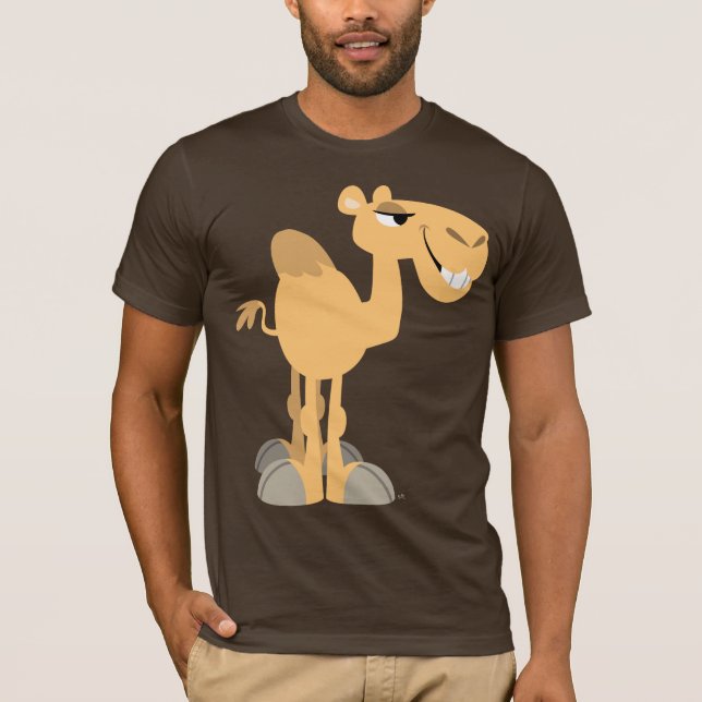 Smiling Cartoon Camel T-Shirt (Front)