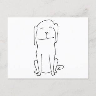 Smiling Cartoon Dog Postcard