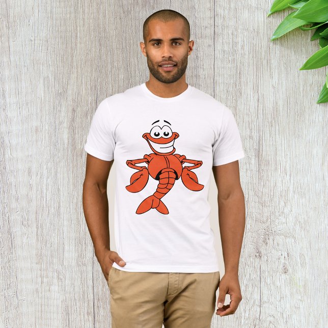 Smiling Cartoon Lobster Character T-Shirt (Creator Uploaded)