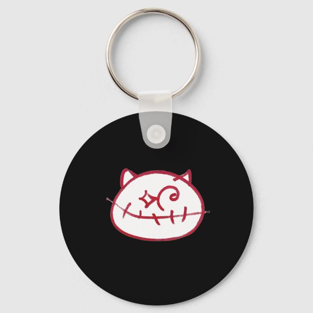 Smiling Cat Cat Lover Mum Dad The Cat Lady  Key Ring (Front)