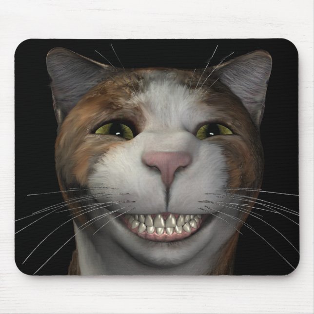 Smiling Cat Mouse Pad (Front)