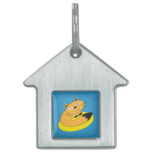 Smiling Cat  Pet Tag