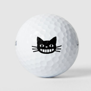 Smiling Cat with Long Whiskers Golf Balls