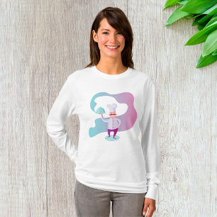 Smiling Chef with Moustache and Serving Tray  T-Shirt