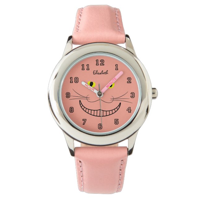 Smiling Cheshire Transparent Cat Watch (Front)