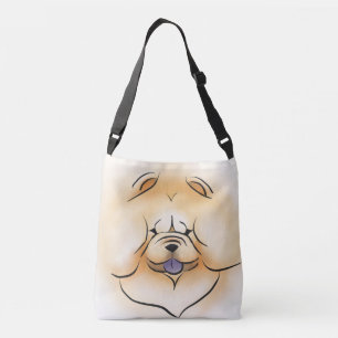 SMILING CHOW tote or cross body bag - both sides