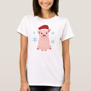 Smiling Christmas Piglet T-Shirt