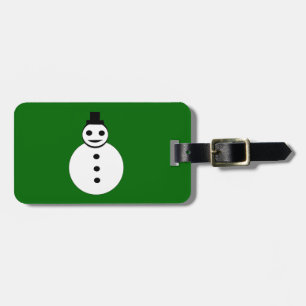 Smiling Christmas Snowman Custom Luggage Tag