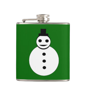 Smiling Christmas Snowman Flask