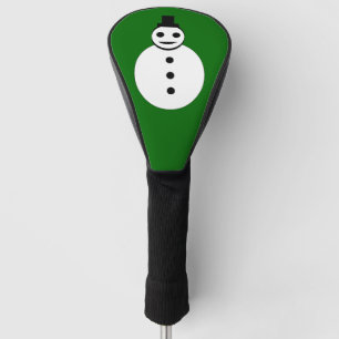 Smiling Christmas Snowman Golf Driver Cover
