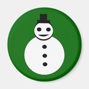 Smiling Christmas Snowman Magnet
