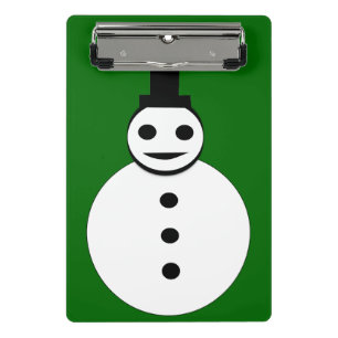 Smiling Christmas Snowman Mini Clipboard