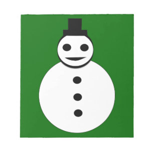 Smiling Christmas Snowman Notepad