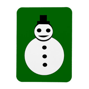 Smiling Christmas Snowman Premium Magnet
