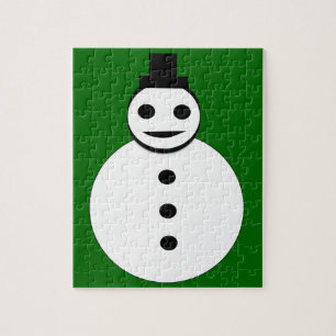 Smiling Christmas Snowman Puzzle