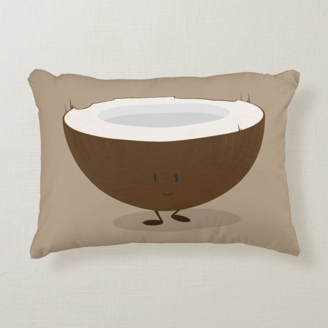 Smiling Coconut Decorative Cushion (Front)