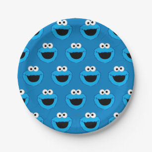 Smiling Cookie Monster Pattern Paper Plate